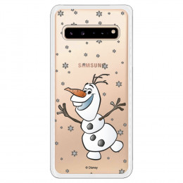 Funda para Samsung Galaxy S10 5G Oficial de Disney Olaf Transparente - Frozen