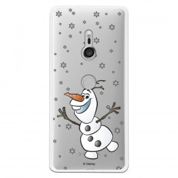 Funda para Sony Xperia XZ3 Oficial de Disney Olaf Transparente - Frozen