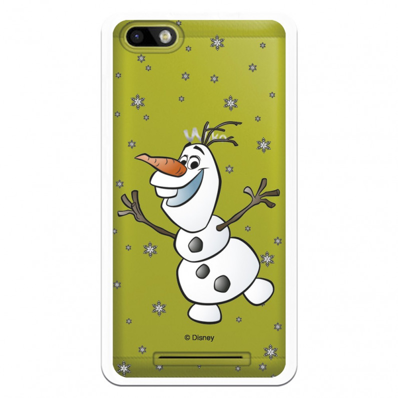 Funda para Wiko Lenny 3 Oficial de Disney Olaf Transparente - Frozen