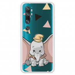 Funda para Xiaomi Mi Note 10 Oficial de Disney Dumbo Silueta Transparente - Dumbo
