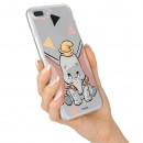 Carcasa para Xiaomi Mi Note 10 Oficial de Disney Dumbo Silueta Transparente - Dumbo