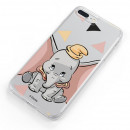 Carcasa para Xiaomi Mi Note 10 Oficial de Disney Dumbo Silueta Transparente - Dumbo