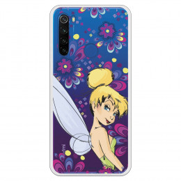 Funda para Xiaomi Redmi Note 8T Oficial de Disney Campanilla Flores - Peter Pan