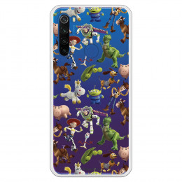 Funda para Xiaomi Redmi Note 8T Oficial de Disney Muñecos Toy Story Siluetas - Toy Story