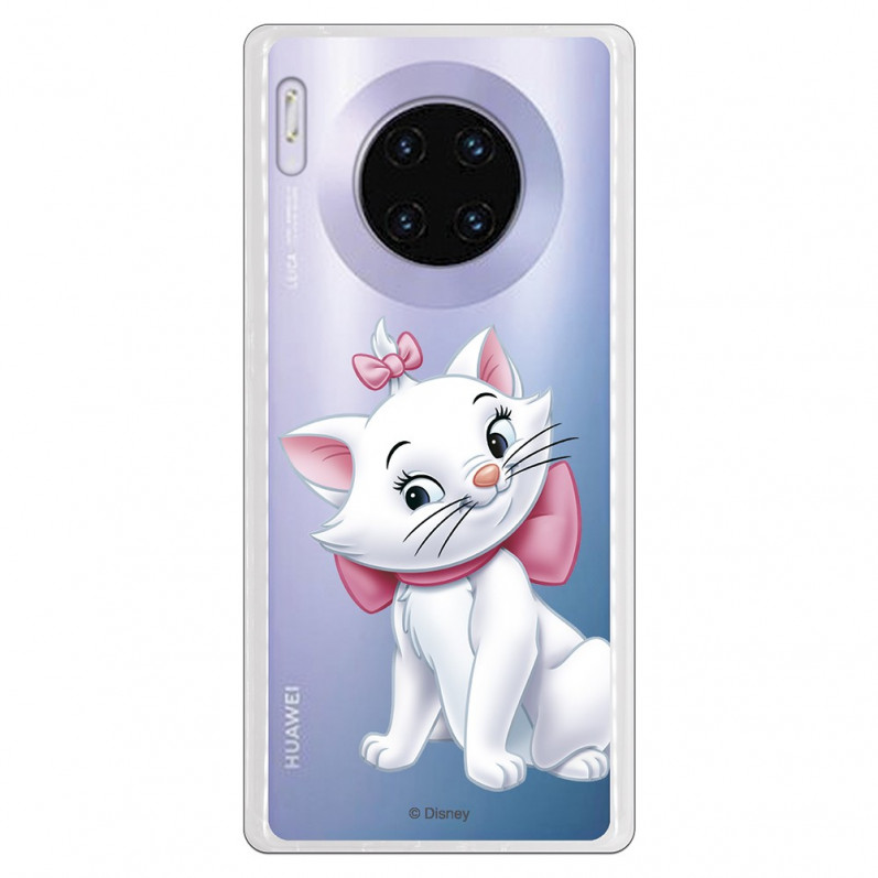 Funda para Huawei Mate 30 Pro Oficial de Disney Marie Silueta - Los Aristogatos