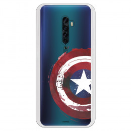 Funda para Oppo Reno 2  Oficial de Marvel Capitán América Escudo Transparente - Marvel