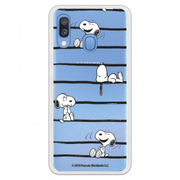 Funda para Samsung Galaxy A20E Oficial de Peanuts Snoopy rayas - Snoopy