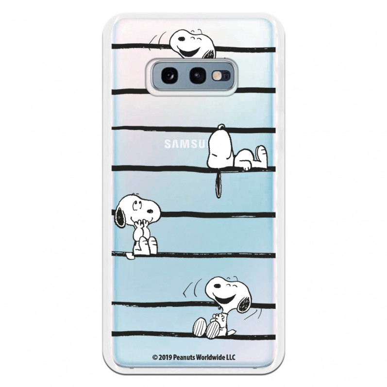 Funda para Samsung Galaxy S10e Oficial de Peanuts Snoopy rayas - Snoopy