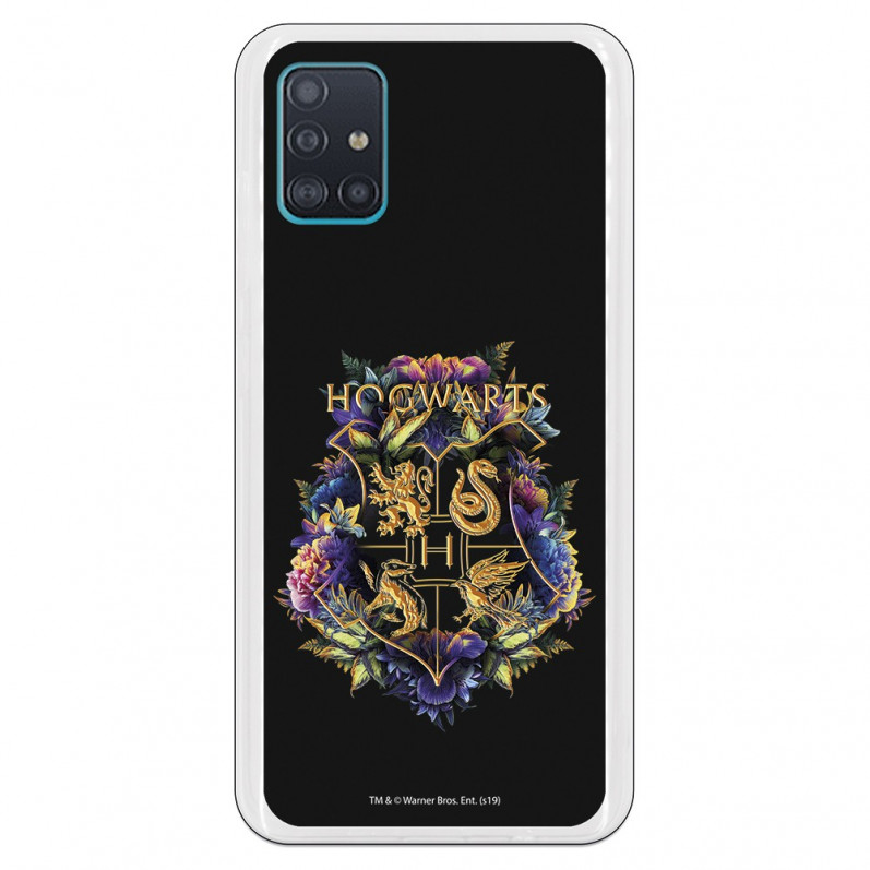 Funda para Samsung Galaxy A51 Oficial de Harry Potter Hogwarts Floral - Harry Potter