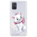 Funda para Samsung Galaxy A71 Oficial de Disney Marie Silueta - Los Aristogatos