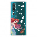 Funda para Xiaomi Mi Note 10 Pro Oficial de Disney Ariel y Sebastián Burbujas - La Sirenita