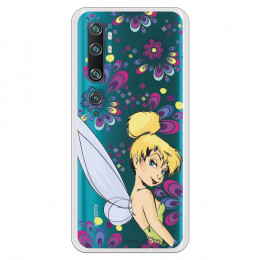 Funda para Xiaomi Mi Note 10 Pro Oficial de Disney Campanilla Flores - Peter Pan