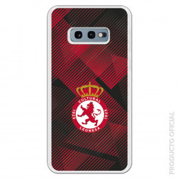 Carcasa Oficial Cultural y Deportiva Leonesa Escudo trama roja y negra para Samsung Galaxy S10 Lite- La Casa de las Carcasas