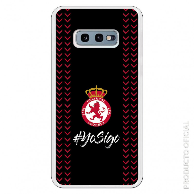 Carcasa Oficial Cultural y Deportiva Leonesa Escudo fondo negro yo sigo para Samsung Galaxy S10 Lite- La Casa de las Carcasas