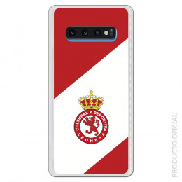 Carcasa Oficial Cultural y Deportiva Leonesa Escudo fondo bicolor para Samsung Galaxy S10 Plus- La Casa de las Carcasas