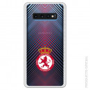 Hülle Kultur- und Sport-Leonesa-Wappen, rot und schwarz, durchsichtige Hülle für Samsung Galaxy S10 Plus