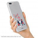 Carcasa para iPhone 7 Oficial de Disney Mickey y Minnie Love - Clásicos Disney