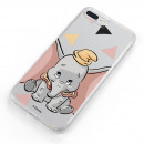 Funda para Xiaomi Redmi Note 9S Oficial de Disney Dumbo Silueta Transparente - Dumbo