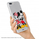 Funda para Xiaomi Redmi Note 9S Oficial de Disney Mickey y Minnie Posando - Clásicos Disney