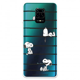 Funda para Xiaomi Redmi Note 9S Oficial de Peanuts Snoopy rayas - Snoopy