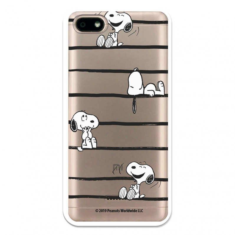 Hülle für Xiaomi Redmi 6A Offizielle Peanuts Snoopy Lines - Snoopy