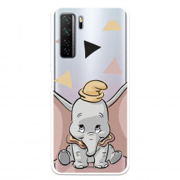 Funda para Huawei P40 Lite 5G Oficial de Disney Dumbo Silueta Transparente - Dumbo