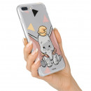 Funda para Huawei P40 Lite 5G Oficial de Disney Dumbo Silueta Transparente - Dumbo