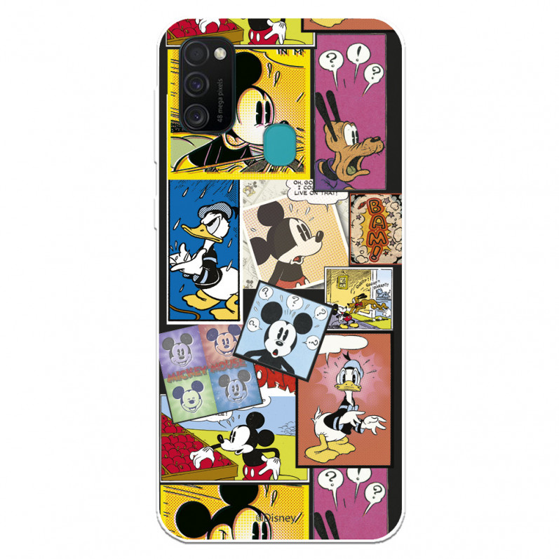 Funda para Samsung Galaxy M21 Oficial de Disney Mickey Comic - Clásicos Disney