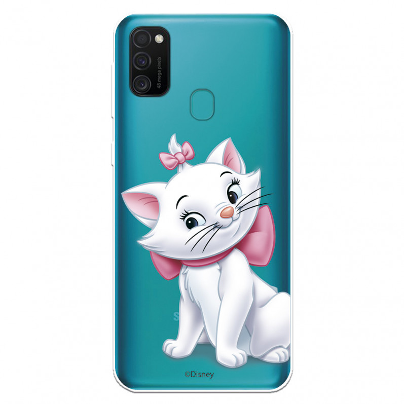 Funda para Samsung Galaxy M21 Oficial de Disney Marie Silueta - Los Aristogatos