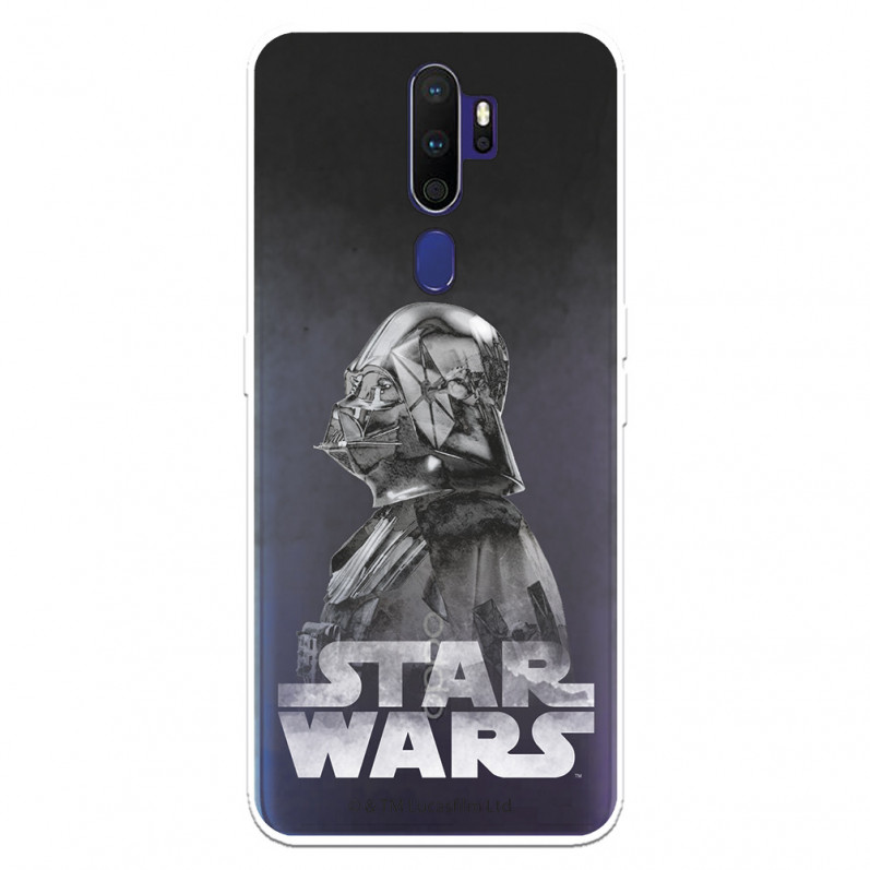 Funda para Oppo A5 2020 Oficial de Star Wars Darth Vader Fondo negro - Star Wars