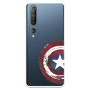 Funda para Xiaomi Mi 10 Pro Oficial de Marvel Capitán América Escudo Transparente - Marvel