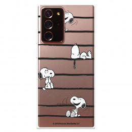 Funda para Samsung Galaxy Note 20 Ultra Oficial de Peanuts Snoopy rayas - Snoopy