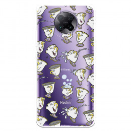 Funda para Pocophone F2 Pro Oficial de Disney Chip Potts Siluetas - La Bella y la Bestia