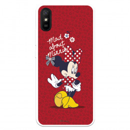 Funda para Xiaomi Redmi 9A Oficial de Disney Minnie Mad About - Clásicos Disney