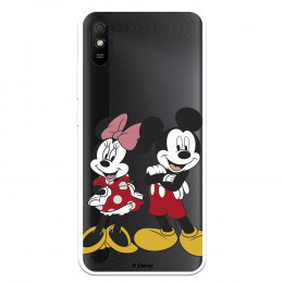 Funda para Xiaomi Redmi 9A Oficial de Disney Mickey y Minnie Posando - Clásicos Disney