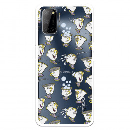 Funda para Oppo A72 Oficial de Disney Chip Potts Siluetas - La Bella y la Bestia