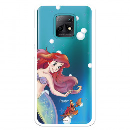 Funda para Xiaomi Redmi 10X 5G Oficial de Disney Ariel y Sebastián Burbujas - La Sirenita