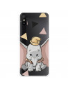 Funda para Xiaomi Redmi 9AT Oficial de Disney Dumbo Silueta Transparente - Dumbo