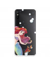 Funda para Xiaomi Redmi 9AT Oficial de Disney Ariel y Sebastián Burbujas - La Sirenita