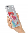 Funda para Xiaomi Redmi 9AT Oficial de Disney Ariel y Sebastián Burbujas - La Sirenita