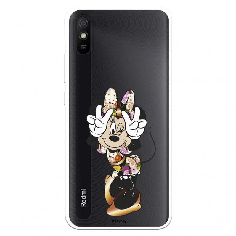 Funda para Xiaomi Redmi 9AT Oficial de Disney Minnie Posando - Clásicos Disney