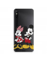 Funda para Xiaomi Redmi 9AT Oficial de Disney Mickey y Minnie Posando - Clásicos Disney