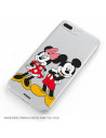 Funda para Xiaomi Redmi 9AT Oficial de Disney Mickey y Minnie Posando - Clásicos Disney