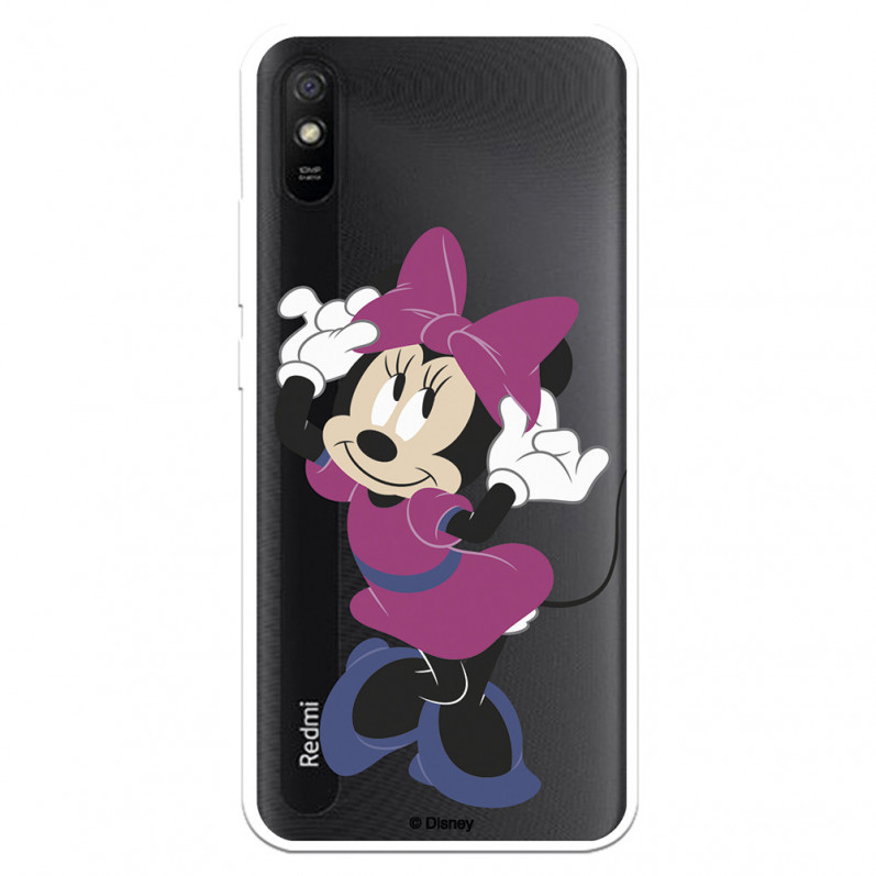 Funda para Xiaomi Redmi 9AT Oficial de Disney Minnie Rosa - Clásicos Disney