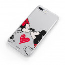 Funda para Xiaomi Redmi 9AT Oficial de Disney Mickey y Minnie Beso - Clásicos Disney