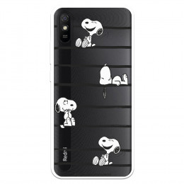 Funda para Xiaomi Redmi 9AT Oficial de Peanuts Snoopy rayas - Snoopy