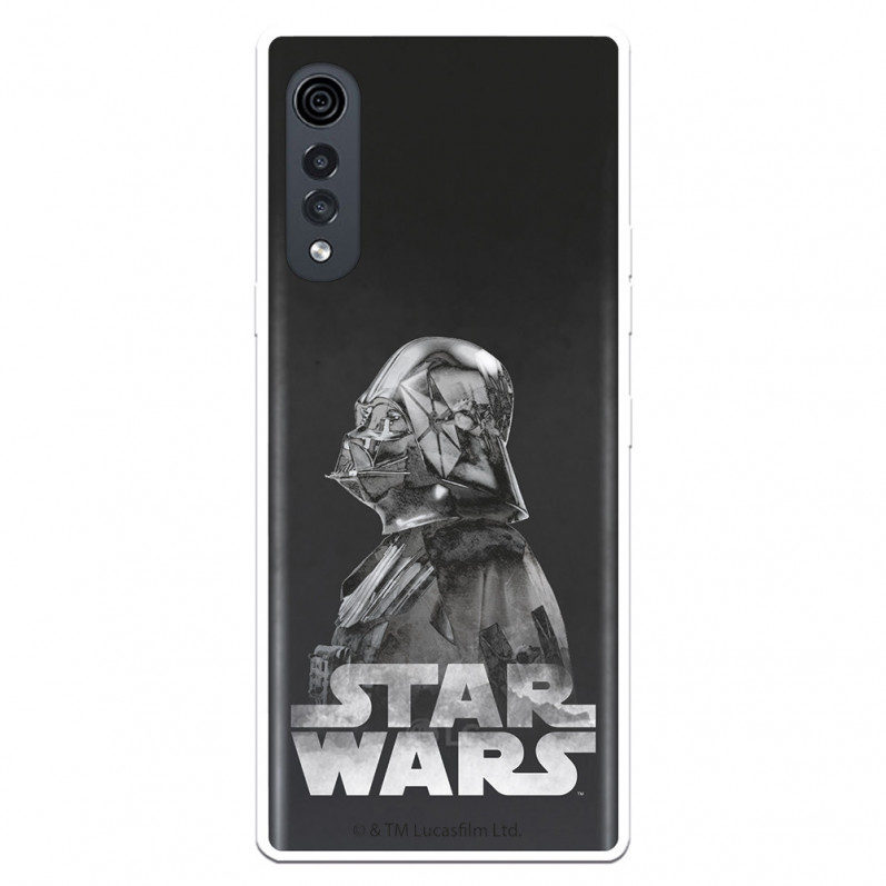 Funda para LG Velvet 5G Oficial de Star Wars Darth Vader Fondo negro - Star Wars