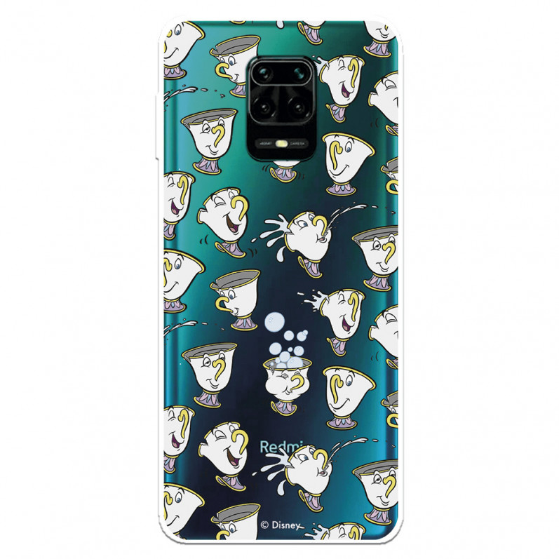 Funda para Xiaomi Redmi Note 9S Oficial de Disney Chip Potts Siluetas - La Bella y la Bestia