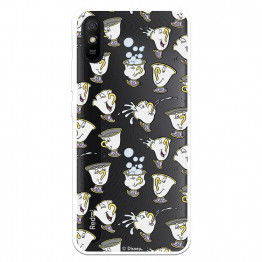 Funda para Xiaomi Redmi 9A Oficial de Disney Chip Potts Siluetas - La Bella y la Bestia