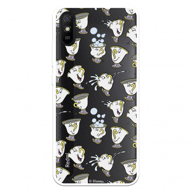 Funda para Xiaomi Redmi 9AT Oficial de Disney Chip Potts Siluetas - La Bella y la Bestia